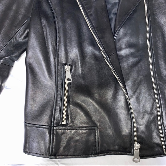 MARC NEW YORK Selena Black Moto Leather Jacket - Picture 8 of 8